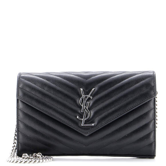 Saint Laurent Classic Wallet On Chain #176855S12B - Picture 1 of 10